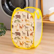 1pc/2pcs Kids Cartoon Pattern Dirty Clothes Laundry Basket, Foldable Bathroom Storage Organizer Bin For Children Room - Multicolor - View 18
