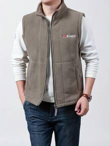 Men Vests - Khaki - View 7