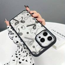 2PCS Minimalist Pearl Butterfly Pattern Phone Case For IPhone 16 Pro Max/15 Pro/14 Plus/13/12/11/7/8 Plus/X/Xr/Xs Max, Shockproof And Durable, Fashionable Design, TPU Protective Cover. FOR-YOUR-BELOVED-PHONE - 1PCS - View 3