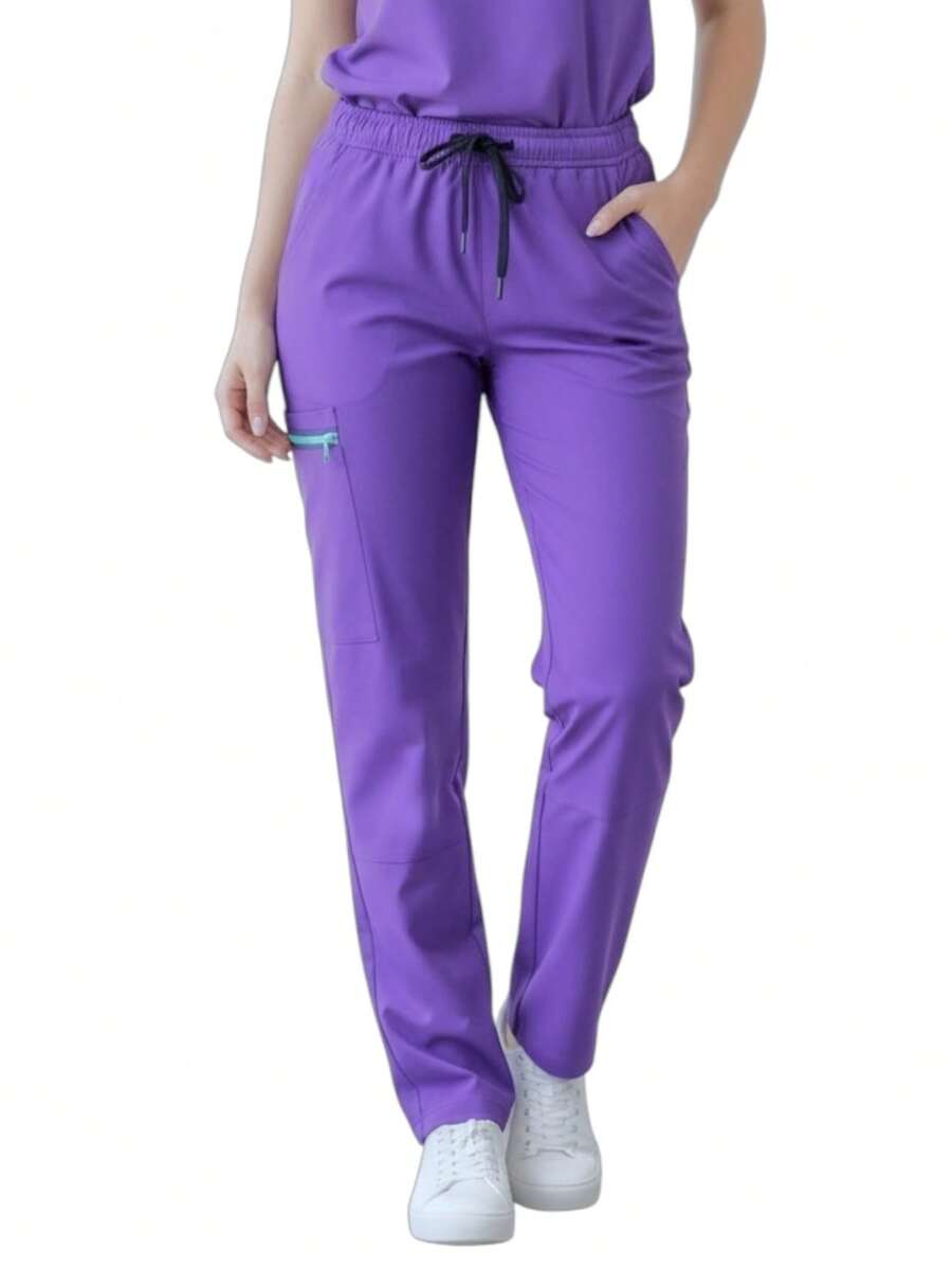 SOULMATE Alex_a Lady Surgical Pants - Lilac Purple - View 1