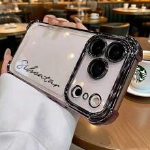 Ốp điện thoại in tên theo yêu cầu, ốp điện thoại vĩnh cửu, ốp điện thoại in chữ tên cá nhân hóa, ốp điện thoại TPU dày dặn mạ vàng có túi khí ở các góc, phiên bản quốc tế, không phải phiên bản nội địa. - Hồng - Xem 4