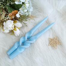 Short Candle Sticks Spiral Candles,9 Inch Sky Twisted Candlesticks Long Taper Candle Blue Tapered Candles For Dinner Home Dinner Party Halloween Decoration, 3D-Blue{Inchcolor_nameinch:InchLIGHTBLUEinch,Inchsize_nameinch:Inch9INCHinch} - 淺藍色 - 查看 7