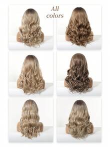 13*4 HD Lace Wig Fashion And Halloween Wacky 16-Inch Long Curly Hair 13*4 HD Lace Area Without Bangs Heat-Resistant Synthetic Hair,For Daily Wear, Parties, Halloween & Cosplay