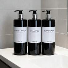 Bathroom Dispenser Shampoo, Conditioner, And Body Wash Refill Bottle Lotion Refill Bottle Compatible With Refillable Pump-Style Bottles 3pcs - Multicolor - View 1