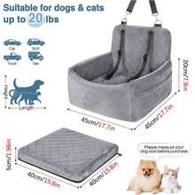 1pc High Quality Foldable Pet Booster Seat Cushion, Waterproof Pet Car Seat Cover, Suitable For Pets Outdoor And In-Car Use, All Season - Multicolor - View 9