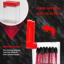 Set de 15 piezas de brocas de destornillador cruzado PZ2 de acero S2 de 2"-50mm, juego de brocas de destornillador de impacto con elegante caja de almacenamiento, kit industrial de brocas de destornillador - Multicolor - Ver 7