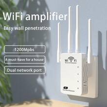 Penguat Sinyal WiFi, Amplifier/Repeater, Extender/Enhancer Jaringan Nirkabel, Kecepatan 2.4GHz/5GHz, Dilengkapi dengan Dua Port Ethernet, Tidak Membutuhkan Baterai, Ditenagai oleh Adaptor Daya, Cocok untuk Kantor dan Apartemen Besar, Jangkauan Jembatan Rumah Hingga 3000 Kaki Persegi, Menghubungkan Hingga 60 Perangkat, Mendukung Enkripsi WPA3, Colokan EU - Steker Tipe C UE (220-240V) - View 4