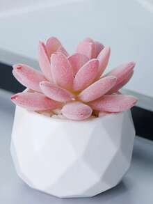 Plantes artificielles succulentes préférées des filles avec pot. Petites plantes en pot artificielles décoratives roses. Plantes artificielles pour salon, chambre, décoration de maison, parfum d'intérieur, petites plantes de simulation de bureau, décoration de bureau avec succulentes artificielles mignonnes. Cadeau de Thanksgiving, Noël, décoration de fête des fleurs et des parfums. Cadeau de fête. - Succulente rose - Voir 15