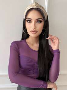 Peluca con diadema larga y recta de 26 pulgadas para mujer con diadema de cuero anudada en blanco - Cabello sintético resistente al calor, aspecto natural amigable para principiantes, adecuado para uso diario y ocasiones especiales, apto para todas las etnias, peluca (color de cabello: negro, marrón claro) - Multicolor - Ver 5