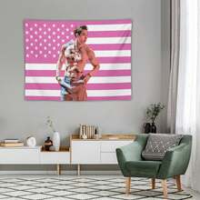 CelFlag Stray Tapestry Kids Wall Hanging Bang Music Chan Pink Amarican Flag,Suitable For Bedroom Living Room Dormitory Home Decor 30"X40" - 彩色 - 查看 4