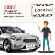 1 Bat Pattern License Plate Frame, Unique Car Accessory With 2-Hole Mounting, Fun And Stylish Front License Plate Holder For Cars, Size: 12x6 Inches - 1pc - View 6