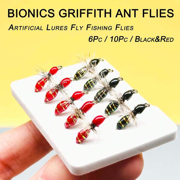 Fly Fishing Flies 6/10pcs Lures Bait Trout Bass Dry Nymphs Bionics Griffith Flies For Trout Fish Gifts Men