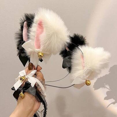 Cute Cat Ears Ladies' Hair Strap Fashionable Plush Bell Role-Playing Exquisite Fox Hair Strap Sexy Hair Strap Girls' Headwear