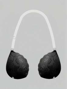 ideaCCSZ 1件/2件装蕾丝隐形文胸，白色粘性聚拢文胸，硅胶乳贴，前扣自粘设计，后背带，可重复使用，适合婚礼和无肩带晚礼服