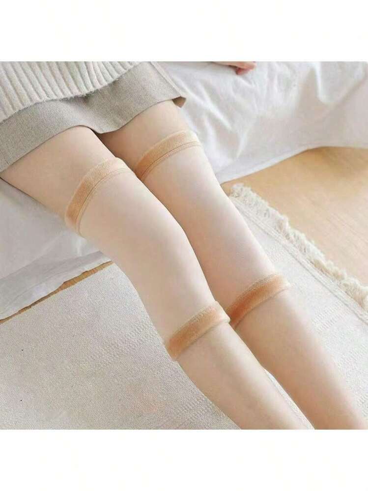 Adult Thick Elastic Fleece Winter Warm Knee Pads Tights, Seamless Fit, Elastic Warm Performance - Multicolor - View 13