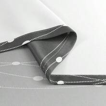 1pc Rainbow Gradient Blackout Curtain, Thermal Insulated, Top Eyelet, Darkens Entire Room, Suitable For Living Room, Bedroom, Balcony, Home Decor, Holiday Gift - Black and White - View 7