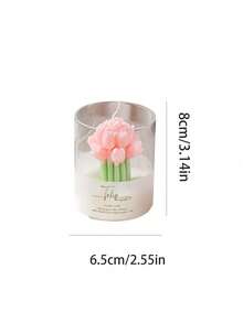 1 Stück Blumen duftende Kerzen Geschenkbox, Tulpenförmige dekorative Kerze für Heimdekoration, romantische Aromatherapie Kerze zum Entspannen & als Geschenk, Sojawachs Kerze mit Blumenduft - perfekt für Valentinstag, Muttertag, Hochzeit, Schlafzimmer, Badezimmer, Spa - ideal für Frauen, Paar, Hausbesitzer