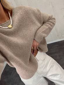 Femmes Décontracté Ample Lâche Laine De Base Pull, Vêtements D'hiver Pour Femmes, Automne/Hiver