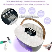 Lámpara/LED para Uñas 48W: Curado Rápido, 3 Modos de Tiempo, Protección Anti-, para Uso en Casa y Salones - Por defecto - Ver 1