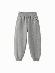 Balabala Pantalones de felpa para niñas preadolescentes NaiPuPu, cálidos y acogedores para el invierno 2025 - gris medio - Ver 4