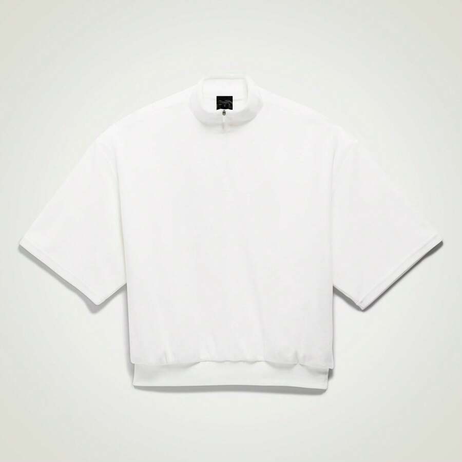 Adidas Unisex Half-Zip Pullover Sweatshirt, Couple Style IA1991 - White - View 1