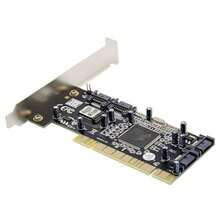 New 4 Port SATA PCI Expansion Card PCI To SATA Adapter Card RAID 0 - 白色 - 查看 1
