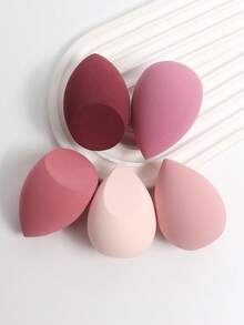 5pcs Flawless Base Application Kit - 5pcs Latex-Free Makeup Sponge Set, Wet Dry Dual-Use Multifunctional Egg, Cheap, Valentine's Day, Cheap Items, Travel, Travel Essential, Room Decor, Valentine's Gift, Cheap Stuff, Room, 1 Dollar Items, Vacation Essentials, Gifts For Women, Bedroom, Valentine, 99 Cent - Multicolor - View 12