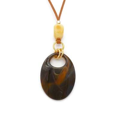 Emily Bijoux Colar Longo Liga Trio Pedras Natural-333