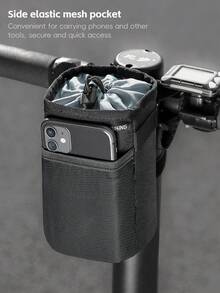 WEST BIKING Bicycle Warm Water Bottle Bag (Large-Capacity Handlebar Cycling Bag) - Thermal Insulation Fabric, Large-Capacity Design, Handlebar-Mounted, Waterproof Zipper, Compatible With Most Water Bottles, Cycling Gear - Multicolor - View 5