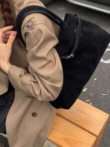 复古简约高端多功能大容量手提包 - 黑色 - 查看 4