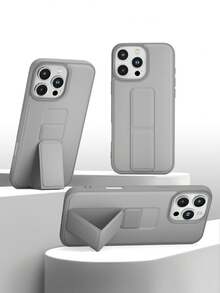 13/11 Kickstand Phone Case, Compatible With IPhone 16 Pro Max Kickstand Phone Case, Cool Apple 17 Pro Max Foldable Kickstand Phone Case, Shockproof Phone Case, Galaxy S25 FE Fashion Kickstand Phone Case, Galaxy A17/A07/A56/A16/A55 Phone Accessories, Hybrid 16/16e Phone Case, Redmi 15C Phone Case - Grey - View 3