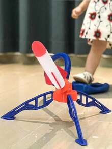 Rocket Launch Themed Toy With Playful And Technological Design, Includes Rocket, Launch Pad, Foot Pump And Other Components, Foot Pump To Launch Rocket, Combines Fun And Interactivity, Christmas Gift For Children