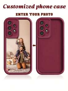 1-częściowy, personalizowany pokrowiec na telefon ze zdjęciem, klasyczny i modny. Spersonalizowany pokrowiec na telefon ze zdjęciem. Świetny prezent dla mamy, taty, pary, drugiej połówki i przyjaciół. Nadaje się na Boże Narodzenie, Walentynki, Halloween i Wielkanoc. Kompatybilny z 'ami 16/15/14/13/12/11, S25/S24/S23/S22. - Burgund - Zobacz 3