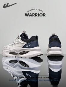 Warrior Comfortable Street Style Thick Soled Men's Shoes Autumn And Winter Comfortable Running Shoes Modest Style Casual Yet Sleek Sneakers Applicable Throughout The Year Wear-Resisting All-Day Wear Training Sneakers