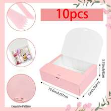 10- Pink Gift Box With Lid, Gift Box With Ribbon For Bridesmaid Proposal Box, Gift Box For Wedding, Birthday Gift, Shower Party And Other Parties, Valentine's Day Gifts, Valentine Day,Packaging, Birthday, DIY Making, Beauty Storage BOX - Pink - View 9