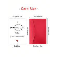 1 Set Hilarious Valentine Card For Friends With Humorous Design Perfect Gift For Men Women Sisters Husbands Perfect For Valentine Card Gift Card Greeting Card Thank You Card Birthday Card Christmas Card New Year Celebration With Envelope - Nhiều màu - Xem 5