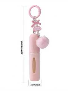 2pcs/1pc 5ml Plush Hanging Perfume Bottle With Transparent Window - Cute Portable Refillable Perfume Dispenser, Suitable For Bags, Adorable Keychain Design, Travel-Friendly, Refillable Perfume, Keychain Accessory, Soft Texture, Bottom Direct Charge High-End Spray Bottle, Gift For Girls, Valentine's Day Gift, Mother's Day Gift, Adult Gift - Multicolor - View 3