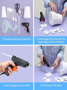 20 pezzi/50 pezzi Mini Stick di Colla a Caldo, Adatti per Mini Pistole per Colla, Ampiamente Utilizzati per Legno, Metallo, Vetro, Plastica, Fiori, Tessuti, ecc.