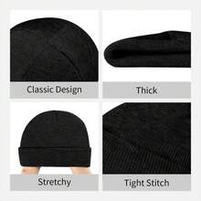 IC XC NIKA Unisex Orthodox Church Cross Knitted Hat - Winter Warmth, Gold Greek Letters And Cross Design, Soft Acrylic Knit, Suitable For Church, Greek Orthodox Church, Church Clothing, Sports Style, Durable Structure, Faith Apparel - 黑色 - 查看 8