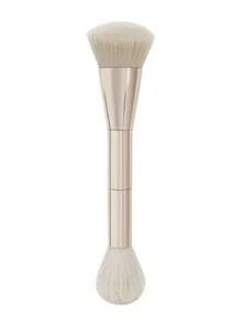 1 Peça Conjunto de Pincéis de Maquiagem de Duas Pontas, Incluindo Pincel Blush Angulado, Pincel Blush Redondo e Pincel de Pó, para Mulheres