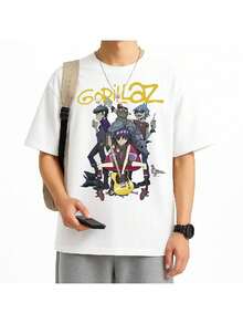 T-Shirt Rock Band International Music Unisex Male Female 100% Cotton Premium Top Streetwear Launch Immediate Shipping Various Colors!! Plus Size - 白色 - 查看 2