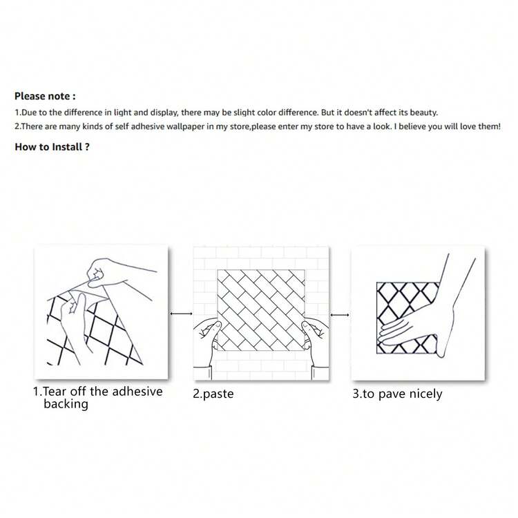 10 Sheets Of 3.9/5.9/7.8/11.8-Inch Matt, Subdued, Frosted, Premium-Quality PVC Tile Stickers. Bohemian-Style Beige Square Matt-Finish Self-Adhesive Removable Waterproof Easy-Install Home Decor Wallpaper - Multicolor - View 11