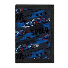 1pc Children/Teenager's Canvas Trifold Wallet, Made Of Polyester, Game Pattern, Hook And Loop Closure, Suitable For Daily Use And Holiday Gifts