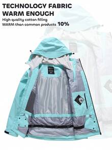 SPEED PANDA 男女通用滑雪服，防风防水透气，适合单板滑雪运动，体验极致户外滑雪运动，男女款（不含配件）冬季滑雪装备 - 藍色 - 查看 8