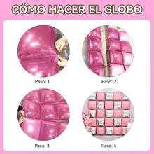 Decorative Balloons - Cuadrado-blancoRosa - View 8