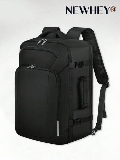 NEWHEY 男士旅行背包 40升 符合航空公司登机标准 17英寸大容量笔记本电脑背包 防水行李电脑背包 商务大学周末旅行过夜背包 防水背包