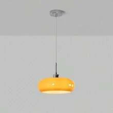 Vintage French Medieval Hallway Light, Retro Glass Foyer Lamp, Wooden Balcony Closet Ceiling Light, Bedroom Dining Bar Pendant Lamp, Decorative Lighting - Multicolor - View 15