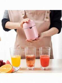 Small And Portable Premium Mini Lemon Juicer Simple Manual Juicer 2 In 1 Multifunctional Easy Fruit Juice Cup Rotating Squeezer Non-Slip Roller Suitable For Different Fruits - Easy To Use Plastic Juice Cup With Lid Great For DIY Fresh Juice Orange Lemon Juicer Gift - Multicolor - View 2