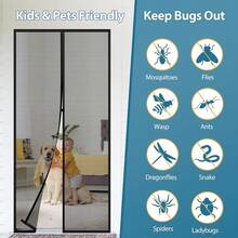 Magnetic Screen Door Mesh: High Density Net-Within-Network Screen Doors Size 34inchx81inch Fit Door 32x80 Inch, With Windproof Hasp & Powerful Magic Force, Efficiently Dustproof & Keep Bugs Out{Inchsize_nameinch:InchFitDoorSize32x80Inchinch} - Kích thước cửa vừa vặn 32x80 inch - Xem 8