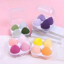 Four-Color Teardrop Makeup Sponge Set, Beauty Combination, Multiple Colors, Professional-Grade Skin-Friendly Powder Puff, Detailed Makeup Application Of Corners Of Eyes And Nose, Soft Sponge That Does Not Absorb Powder, Dual-Use Wet And Dry Beauty Tools, Makeup Artist Recommended, Essential Travel Makeup, Comes With A Cleaning Storage Box,Cheap,Valentine's Day,Cheap Items,Travel,Travel Essential,Room Decor,Valentine's,Cheap Stuff,Room,1 Dollar Items,Vacation Essentials,Gifts Women,Bedroom,Valentine,99 Cent - 彩色 - 查看 3